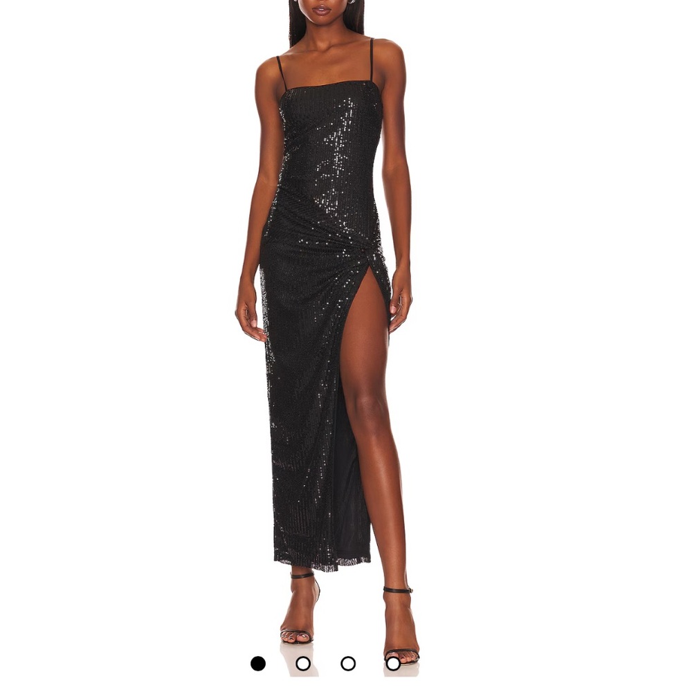 Revolve Black slit maxi dress